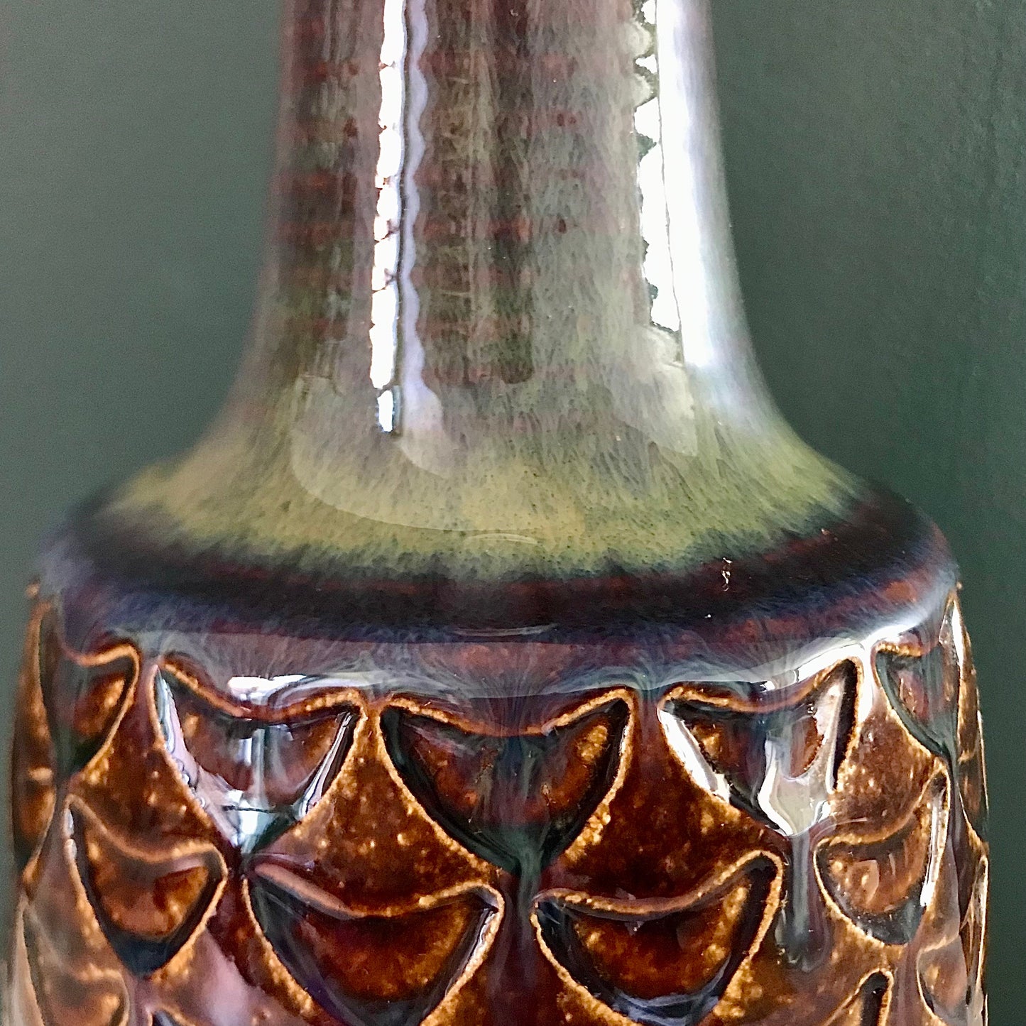 Soholm Pottery Danish Ceramic Table Lamp Pineapple Scandi Design 3001