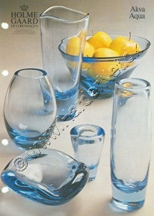 Holmegaard Denmark Akva Glass Bud Vase Danish Design 1950s Scandinavian