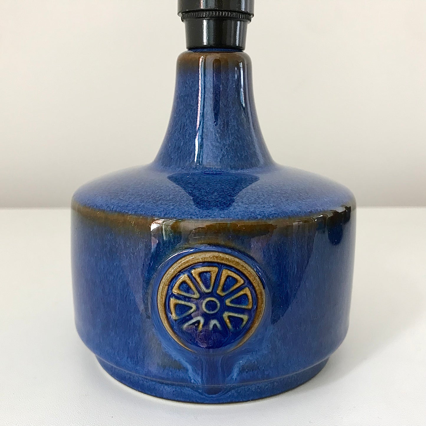 Soholm Blue Nordlys Danish Ceramic Table Lamp 1960s 1032