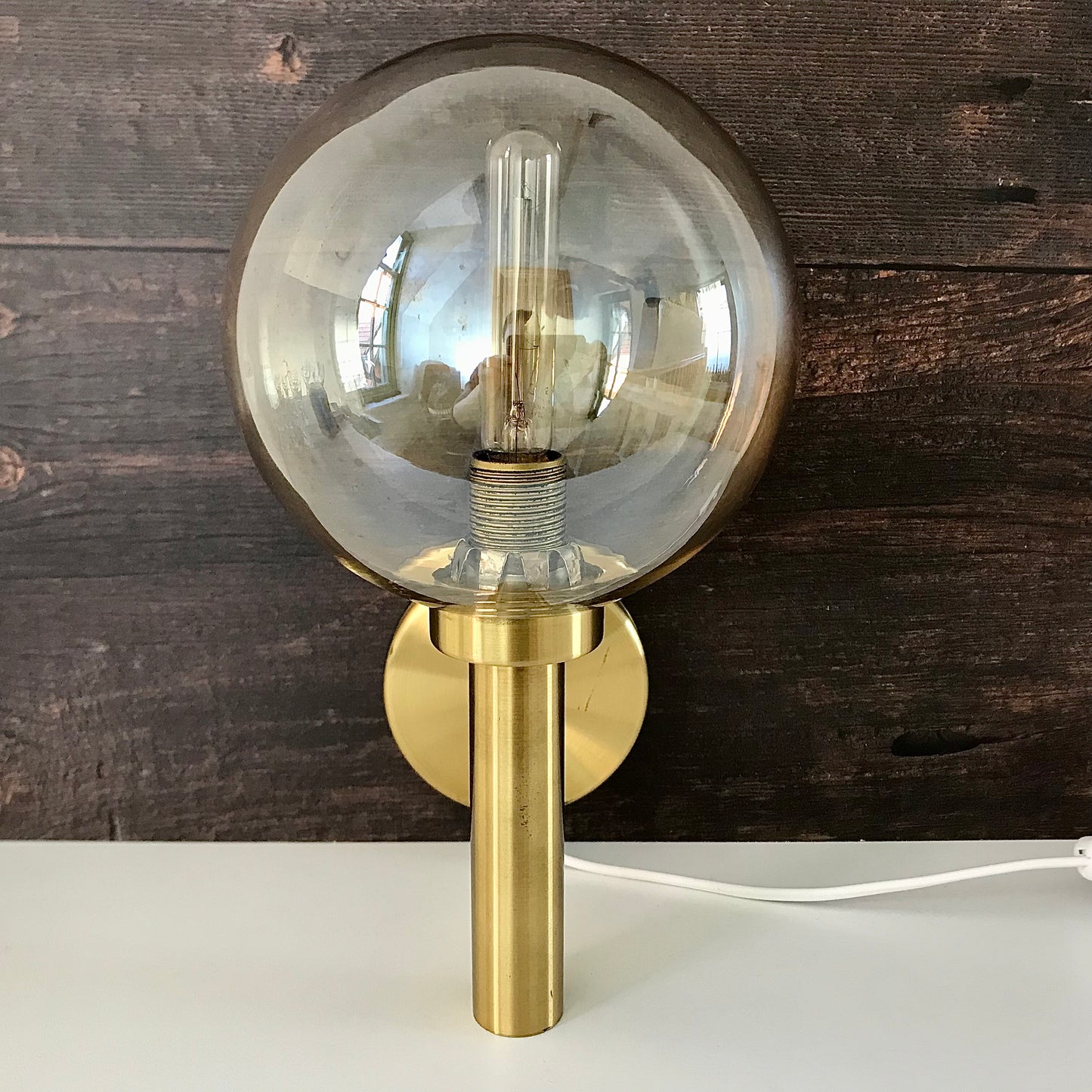 Danish Swedish Glass Sconce Wall Lamp Retro Vintage Lighting