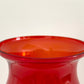 Retro Riihimaki Red Glass Vase Tamara Aladin Vintage 1970s Scandinavian Space Age