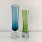 Aseda Swedish Green Glass Bud Vase Bo Borgstrom 1970s Vintage Retro Scandinavian