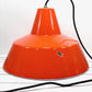 Louis Poulsen Danish Orange Enamel Workshop Pendant Lamp Industrial Design - Scandiwegians