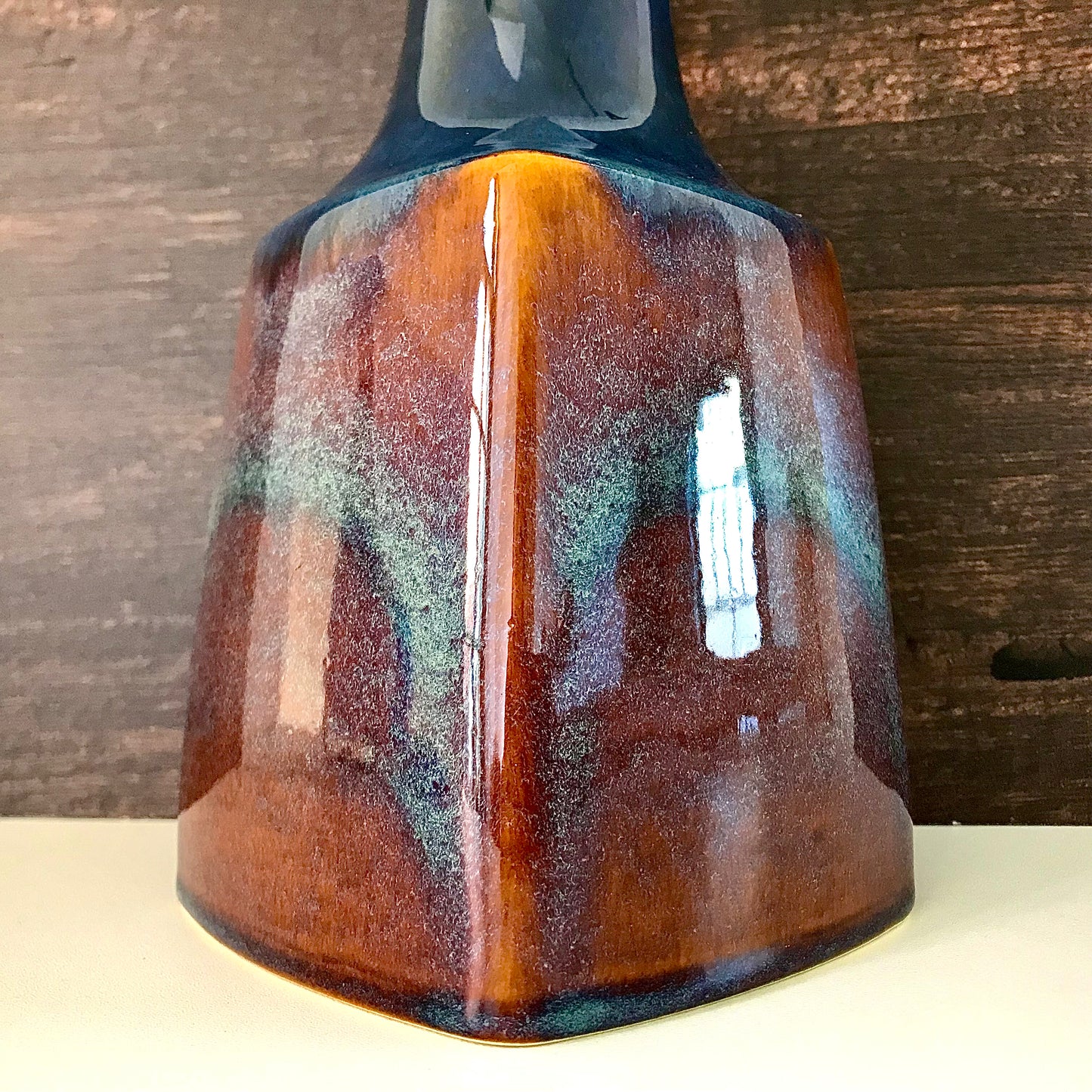 Soholm Pottery Blue Caramel Danish Table Lamp Vintage 1960s Retro Scandinavian Light 941