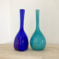 Elme Swedish Blue Glass Bud Vase 1960s 1970s Vintage Retro Scandinavian