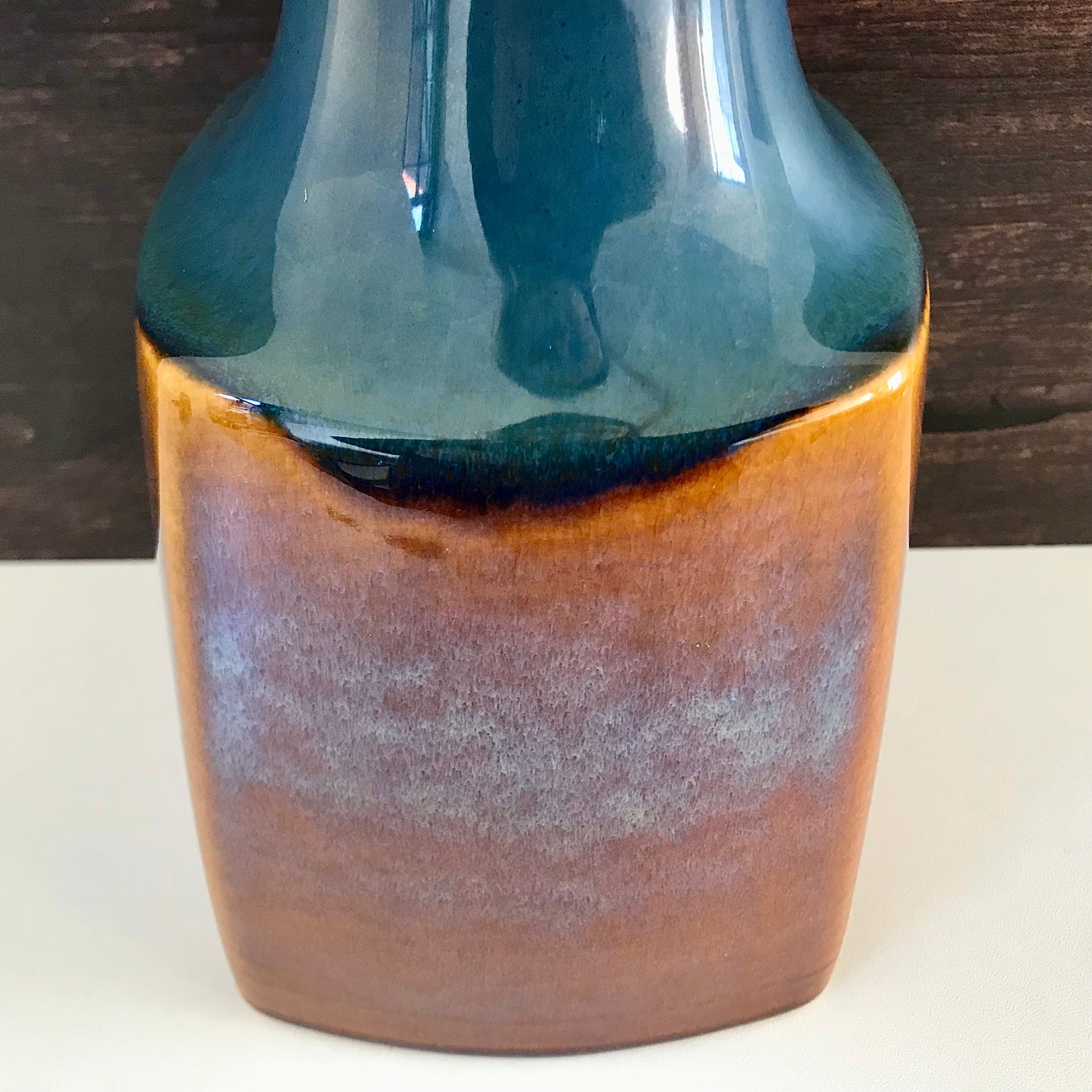 Soholm Pottery Blue Caramel Danish Table Lamp Vintage 1960s Retro Scandinavian Light 941