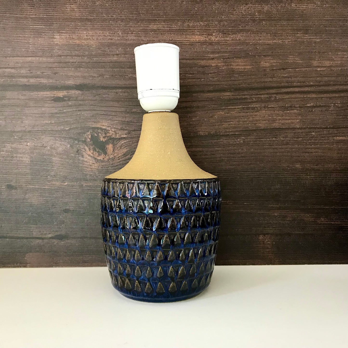 Soholm Pottery Danish Ceramic Table Lamp Blue 3042 1960s