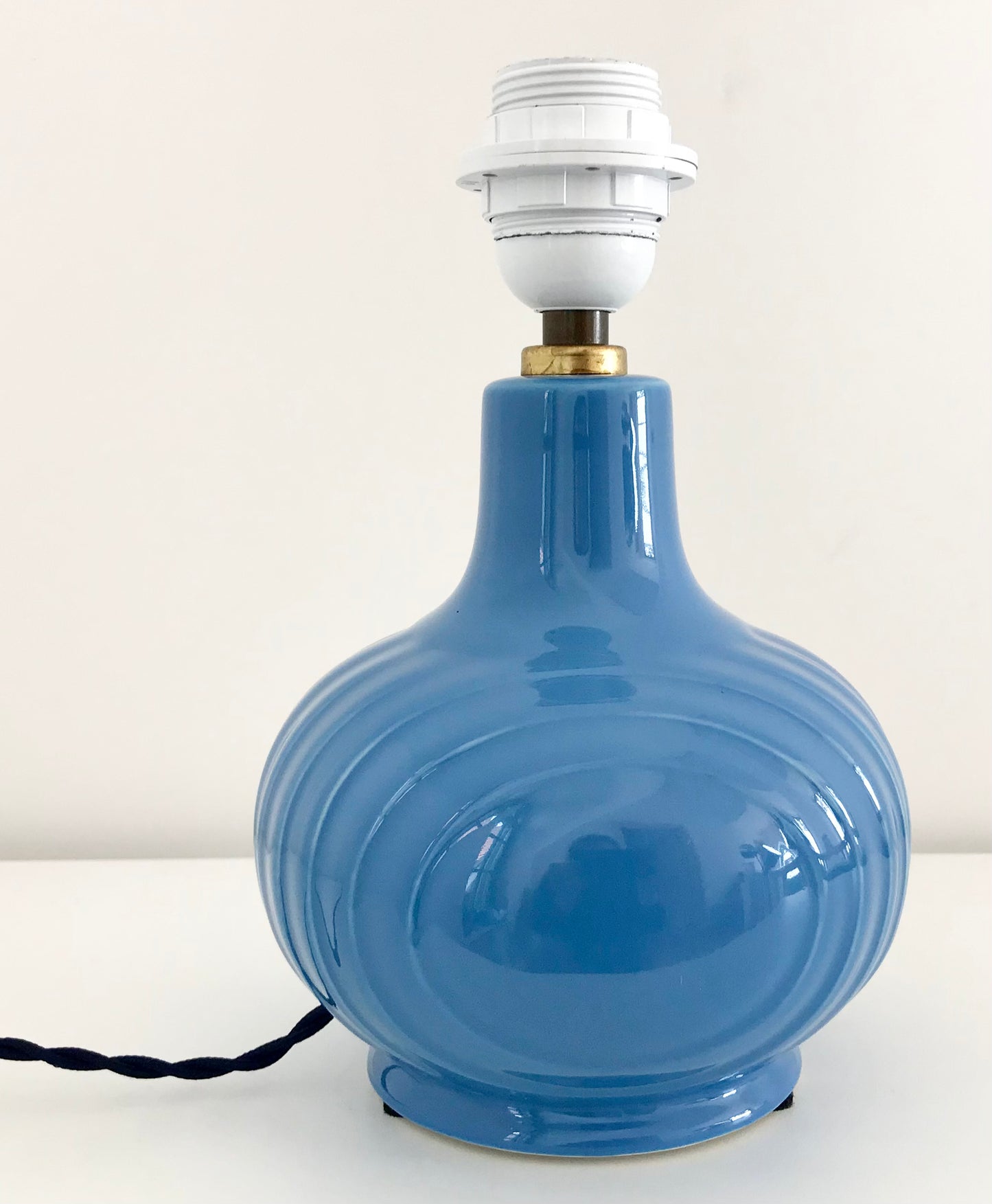 Hornsea Pottery Concept Blue Ceramic Table Lamp British English 1960s Retro