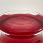 Retro Riihimaki Red Glass Vase Tamara Aladin Vintage 1970s Scandinavian Space Age
