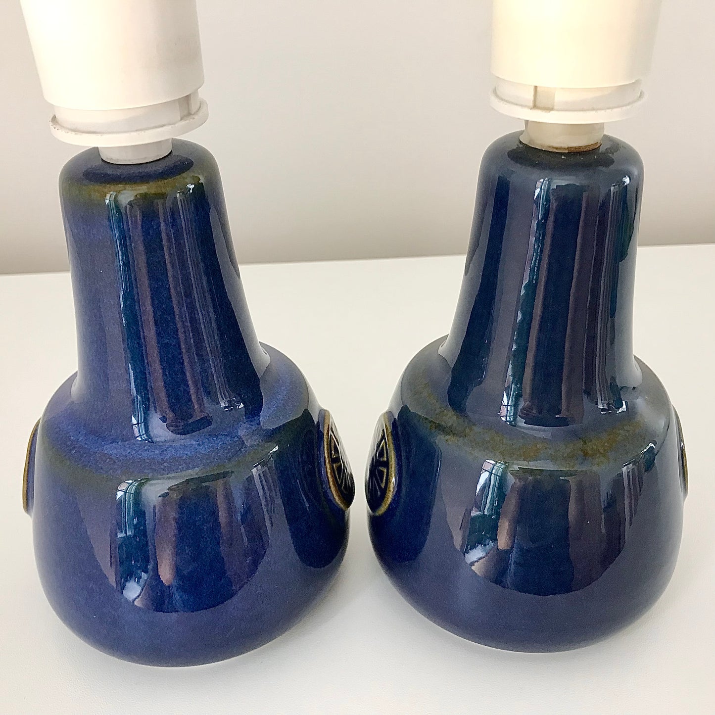 Soholm Blue Nordlys Danish Ceramic Table Lamp 1960s 1004