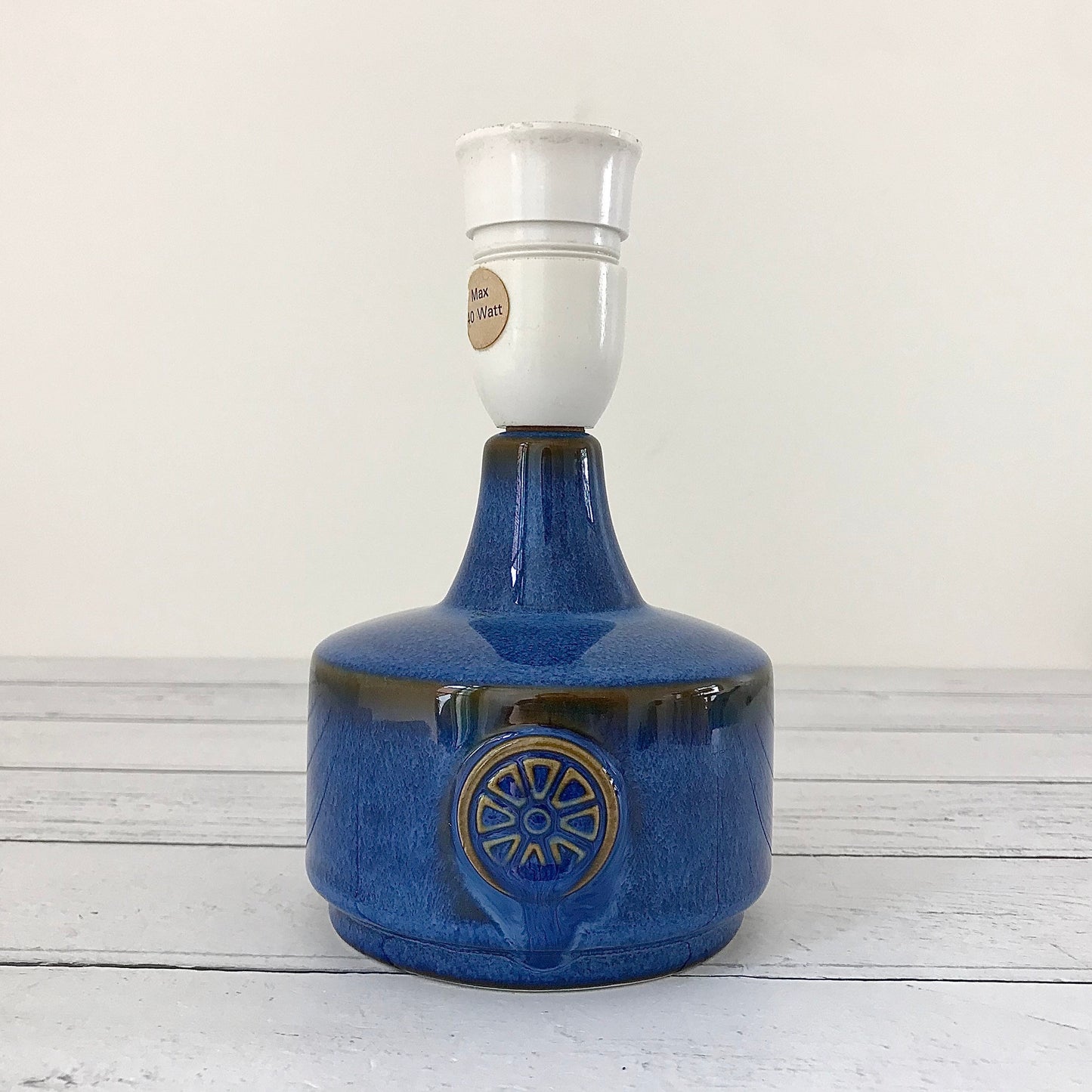 Soholm Blue Nordlys Danish Ceramic Table Lamp 1960s 1032