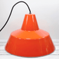 Louis Poulsen Danish Orange Enamel Workshop Pendant Lamp Industrial Design - Scandiwegians