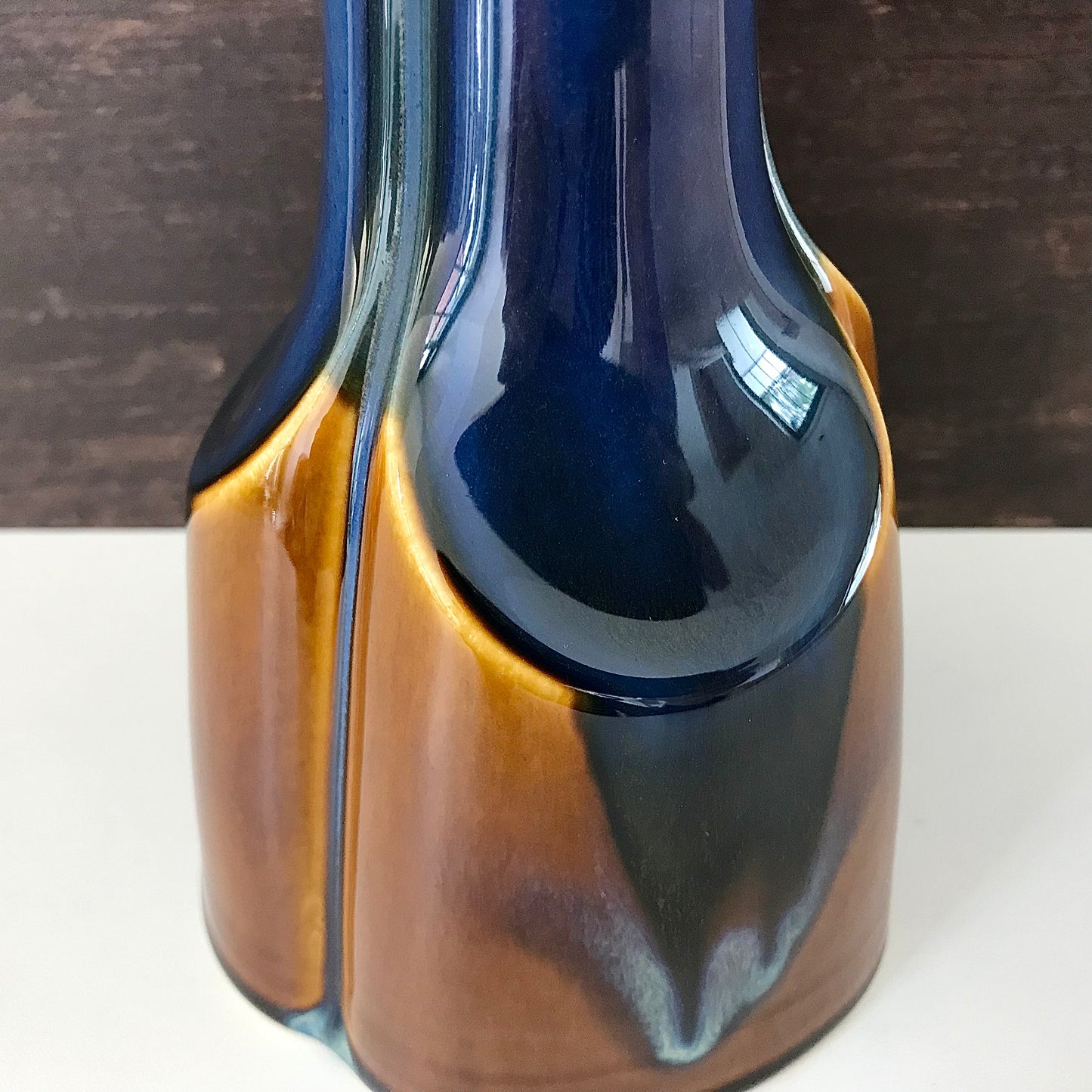 Soholm Pottery Blue Danish Table Lamp 1960s Retro Scandinavian 940