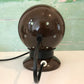 Danish Frandsen Ball Table Lamp Brown Enamel 1970s Vintage Retro Light Atomic Era