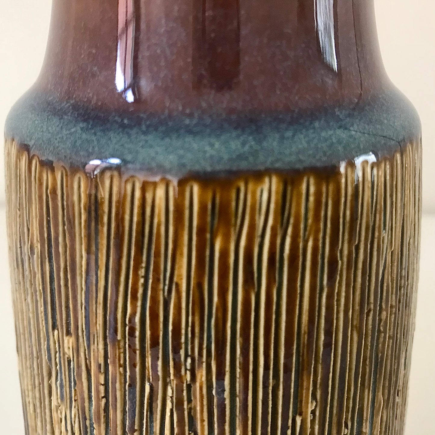 Soholm Pottery Danish Purple Manilla Table Lamp Bedside Vintage 1960s 3306