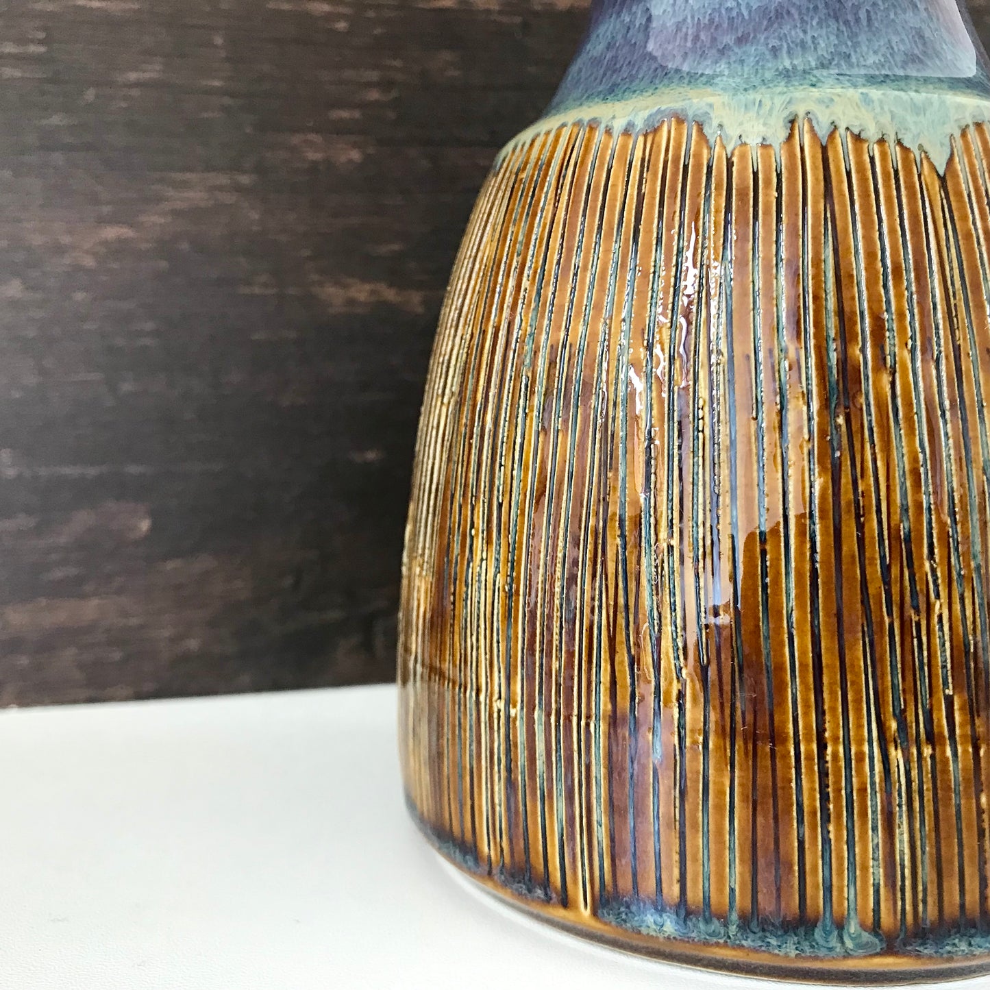 Soholm Danish Purple Manila Table Lamp Bedside Vintage 1960s 1040