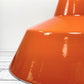 Louis Poulsen Danish Orange Enamel Workshop Pendant Lamp Industrial Design - Scandiwegians