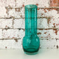 Riihimaki Turquoise Glass Vase 1970s Vintage Scandinavian Finnish 1473