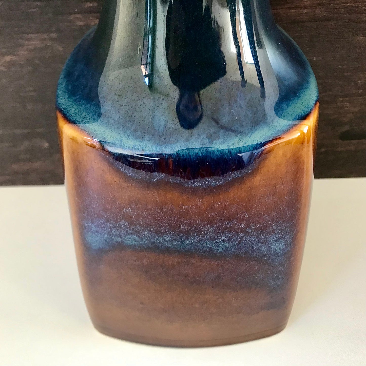 Soholm Pottery Blue Caramel Danish Table Lamp Vintage 1960s Retro Scandinavian Light 941