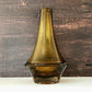 Riihimaki Finnish Amber Glass Rocket Vase 1379 1970s Vintage