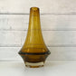 Riihimaki Finnish Amber Glass Rocket Vase 1379 1970s Vintage