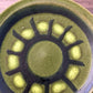 Danish Olive Green Haresfur Ceramic Wall Hanging Candle Holder Khaki