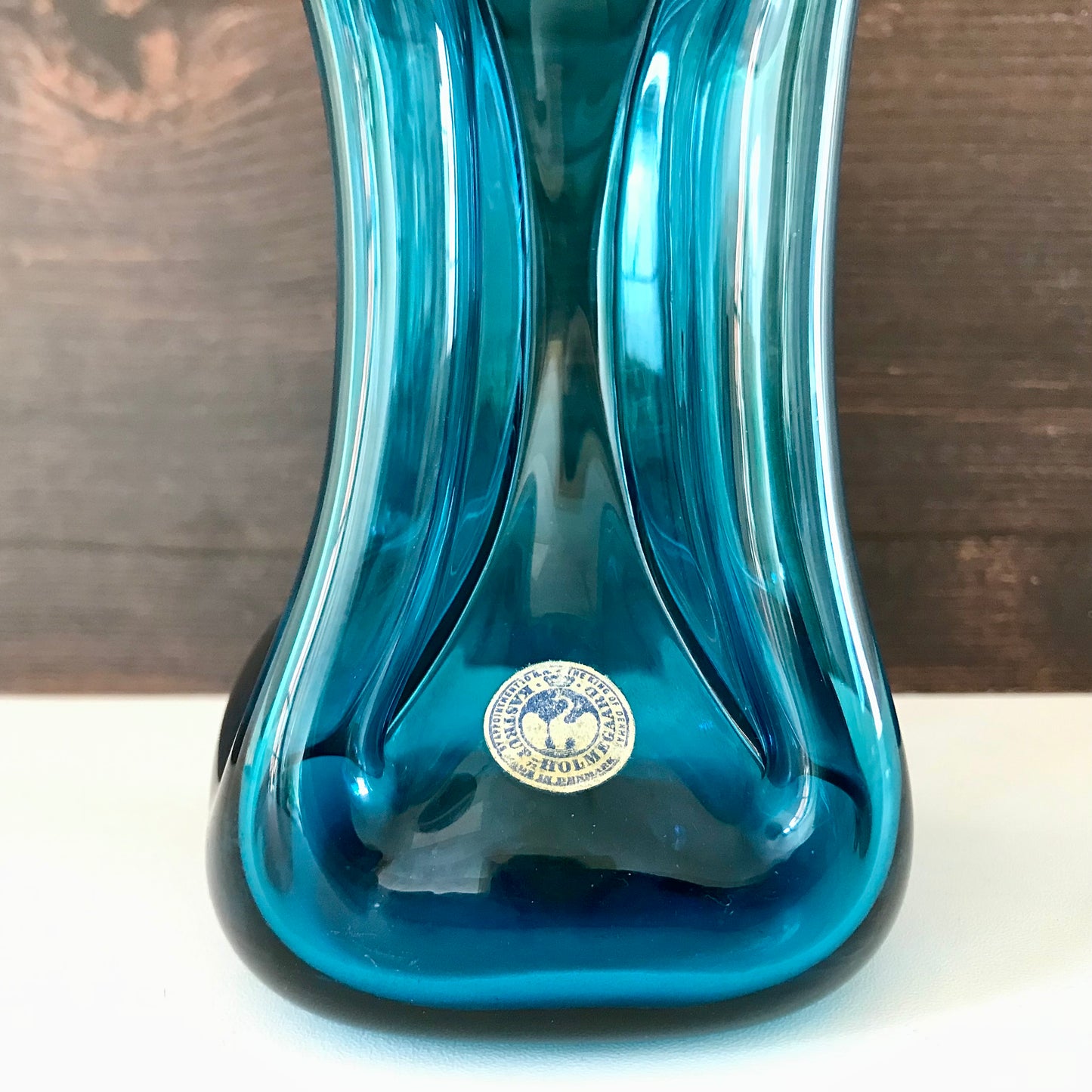 Holmegaard Danish Kluk Teal Blue Glass Decanter Carafe Barware Gifts Turquoise