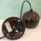 Danish Frandsen Ball Table Lamp Brown Enamel 1970s Vintage Retro Light Atomic Era