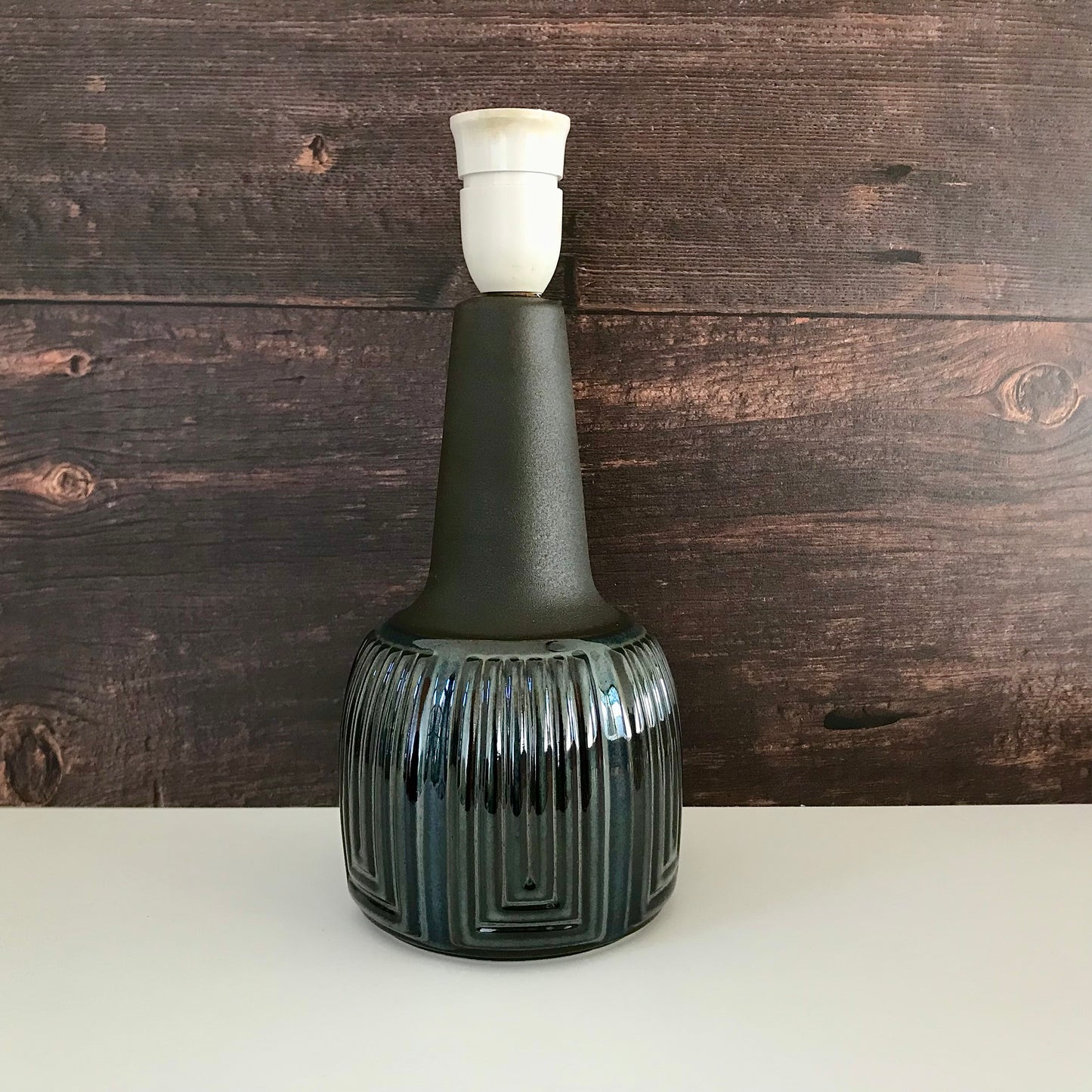 Soholm Pottery Blue Danish Table Lamp 1960s Retro Scandinavian 1039