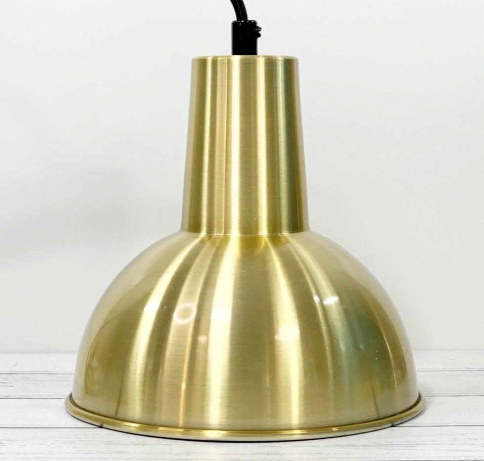 Danish Brass Gold Loft Style Pendant Lamp 1960s 1970s Retro Ceiling Light